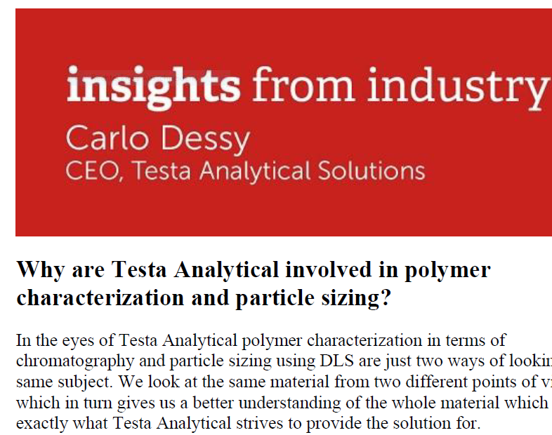 Interview: Insights from Industry